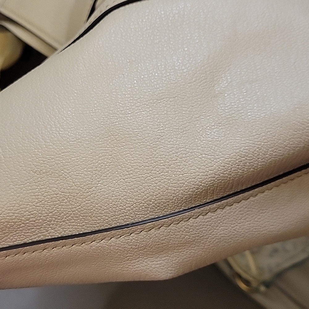 Michael Kors Cream Leather Hobo Bag - Picture 7 of 7